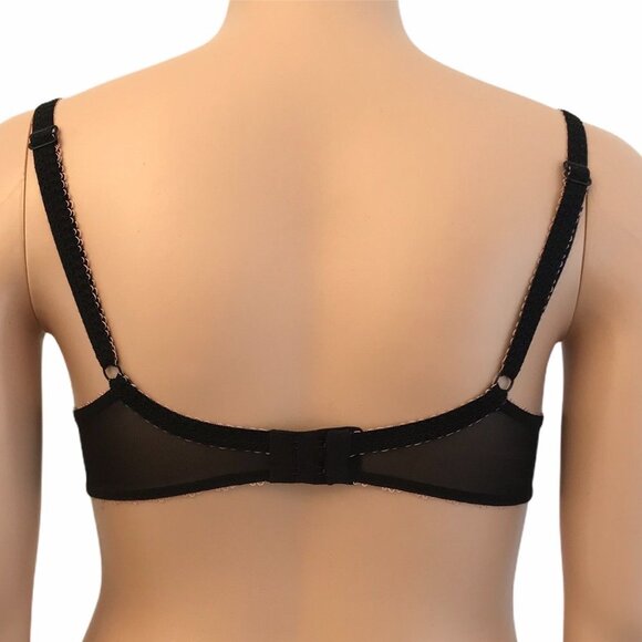 Freya Arabella Sheer Plunge Bra Black Full Bust Support 34DD - Picture 5 of 16